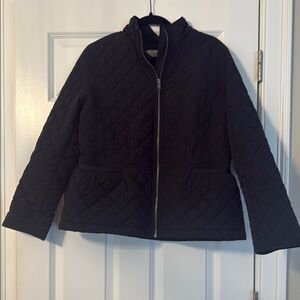 Talbots Black Quilted Women's Jacket- size L- tag removed.  No flaws.